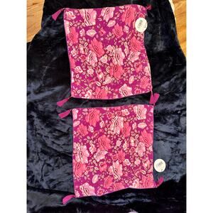 SET OF 2 NWT SPELL DESIGNS SPELL RENEW CUSHION COVERS W/ TASSELS PILLOWCASES